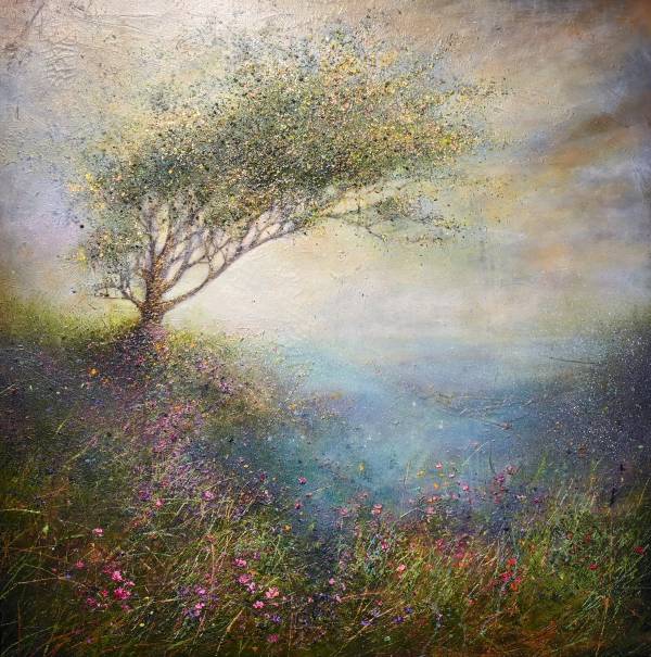 - Oil & Mixed Media on Canvas, Painting by Kate Richardson, measuring 80 x 80 cm (H x W) framed at 84 x 84 cm £1800